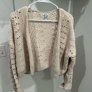 Cream Knit Women's cardigan Sweater
